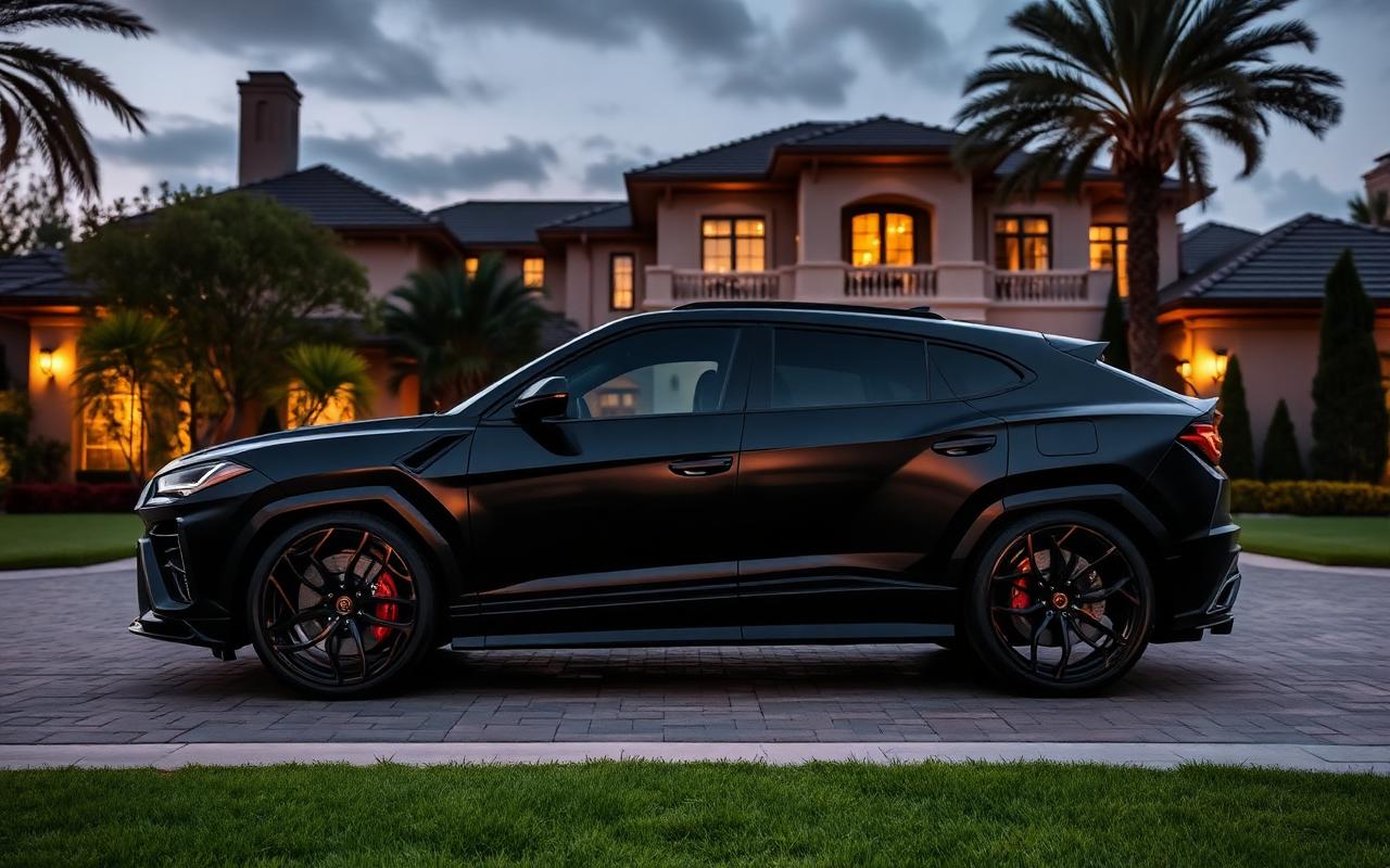 Lamborghini at mansion